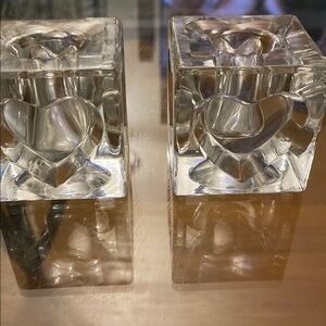 New Colonial Candle Heart-Shaped Crystal Candle Holders